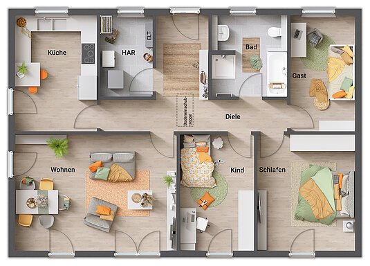 Grundriss-Bungalow-110-Erdgeschoss