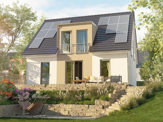 Flair 125 – Das vielseitige Einfamilienhaus für individuelle Wohnideen“ Massivhaus Flair 125 von Town & Country Haus mit großzügigem Wohnbereich, clever geplanter Raumaufteilung und ca. 125 m² Wohnfläche – das individuell gestaltbare Traumhaus für Familien.